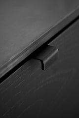 Edge Brushed Matt Black "Artisan" Drawer Pulls - Euro • Knobs
