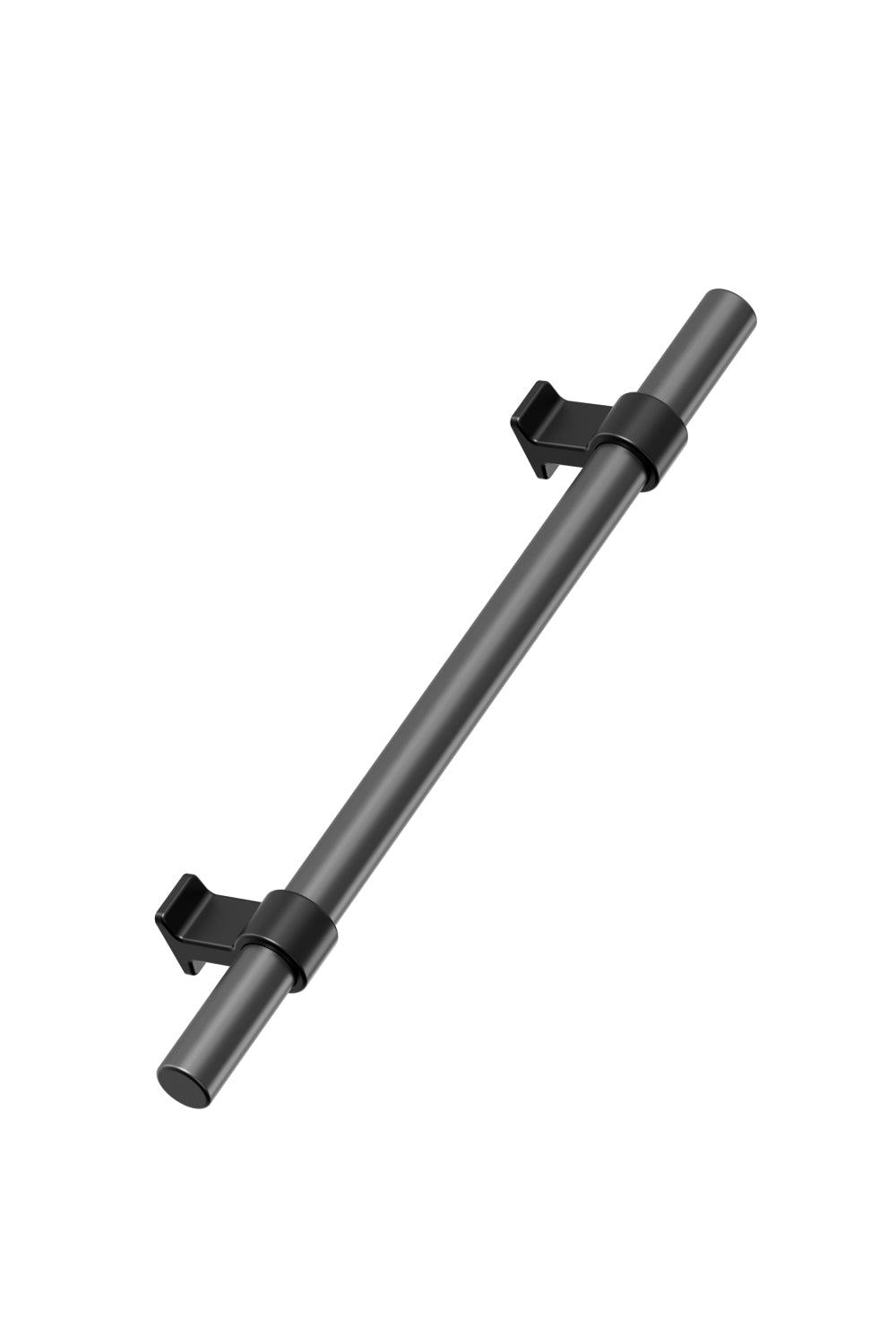 Black and Gun Metal "Bond" T-Bar Dual Finish Knob and Pulls - Euro • Knobs