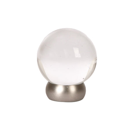 Round Lew's Hardware Nickel and Glass Cabinet Knob - Forge Hardware Studio