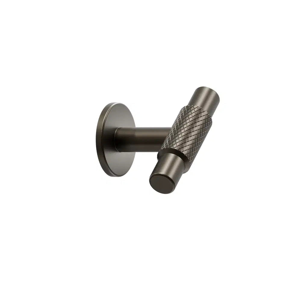 Knurled Backplate Matte Bronze "Manor" Knobs and Drawer Pulls