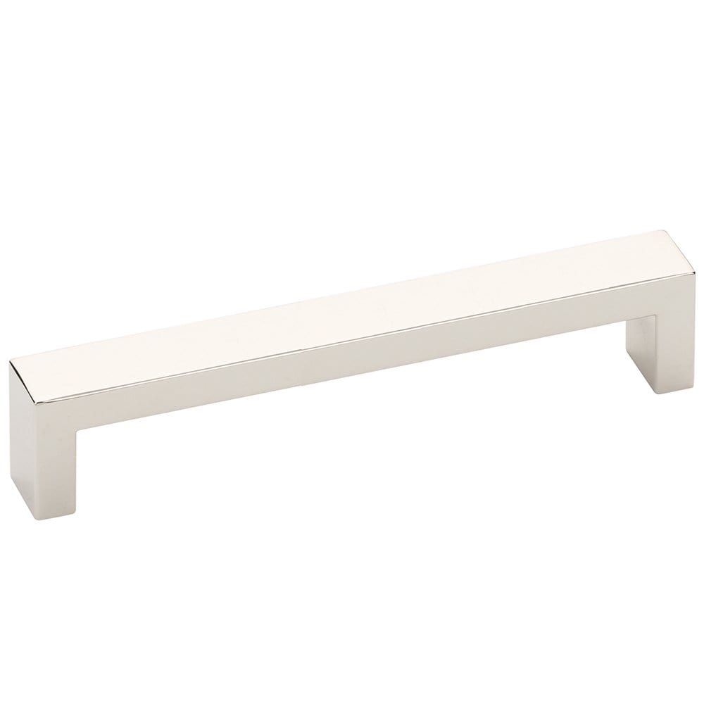 Modern Rectangular Wide Cabinet Knobs and Drawer Pulls in Polished Nickel - Forge Hardware Studio