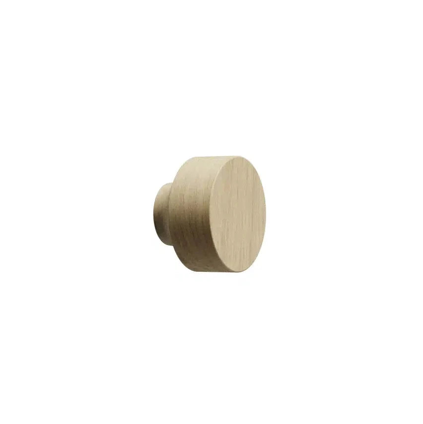 Round Wood "Row" White Oak Cabinet Knob