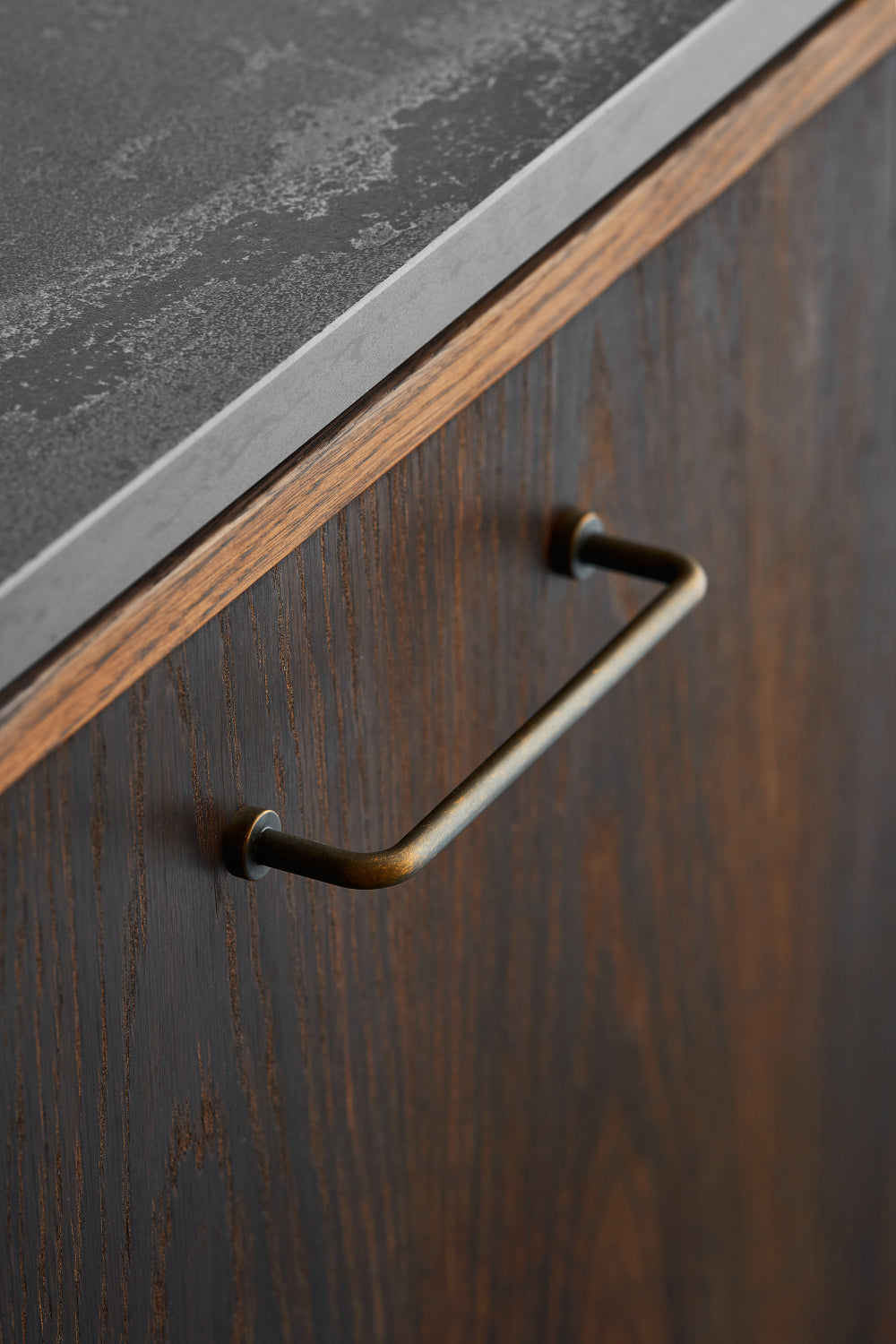 Dark Bronze "Lounge" Cabinet Knob and Wire Drawer Pulls - Euro • Knobs