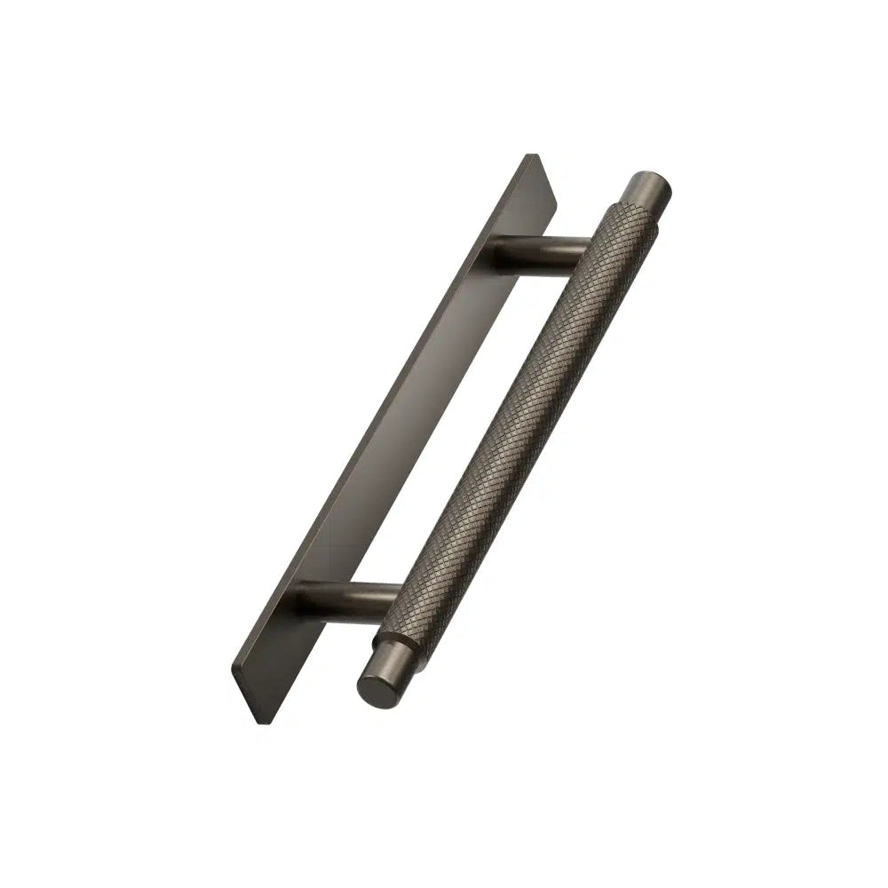 Knurled Backplate Matte Bronze "Manor" Knobs and Drawer Pulls