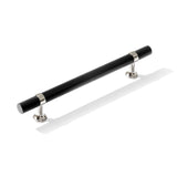 Knurled T-Bar "Contemporary" Polished Nickel and Matte Black Knobs and Pulls