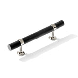 Knurled T-Bar "Contemporary" Polished Nickel and Matte Black Knobs and Pulls