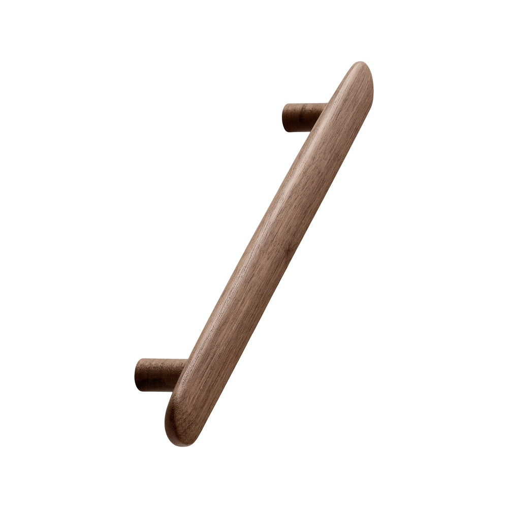 Walnut Lacquered Wood "Brutus" Cabinet Knob and Drawer Pulls - Euro • Knobs