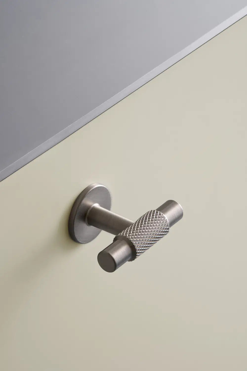 Brushed Stainless "Manor" Knurled Cabinet Knobs and Drawer Pulls