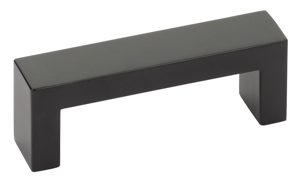 Modern Rectangular Wide Cabinet Knobs and Drawer Pulls in Matte Black - Forge Hardware Studio