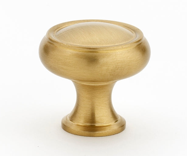 Transitional Satin Brass "Perry" Cabinet Knobs and Drawer Pulls - Forge Hardware Studio