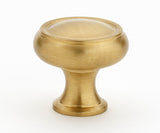 Transitional Satin Brass "Perry" Cabinet Knobs and Drawer Pulls - Forge Hardware Studio