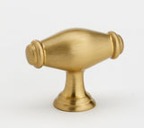 Transitional Satin Brass "Perry" Cabinet Knobs and Drawer Pulls - Forge Hardware Studio