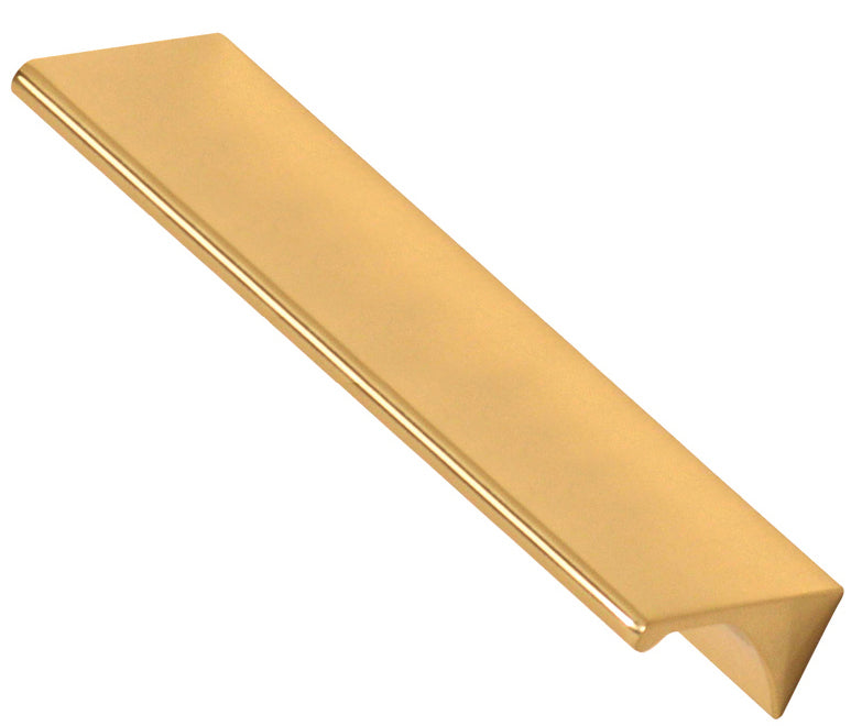 Polished Brass "Graham" Tab Drawer Pull - Forge Hardware Studio