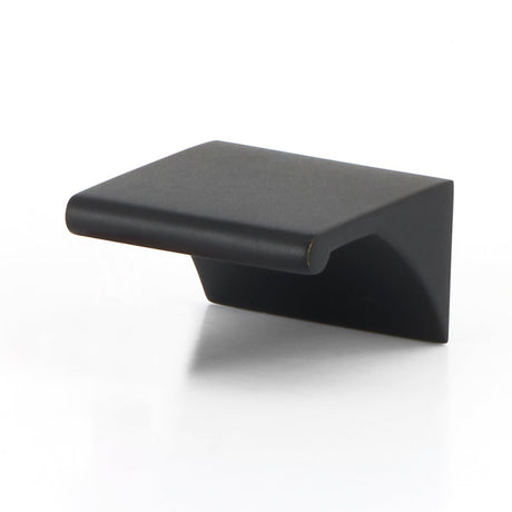 Matte Black "Graham" Tab Drawer Pull - Forge Hardware Studio