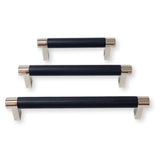Knurled Polished Nickel and Black Cabinet Knobs and Drawer Pulls