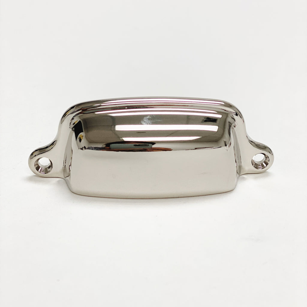 Polished Nickel "Eloise" Cabinet Cup Drawer Pull - Kitchen Drawer Handle - Forge Hardware Studio