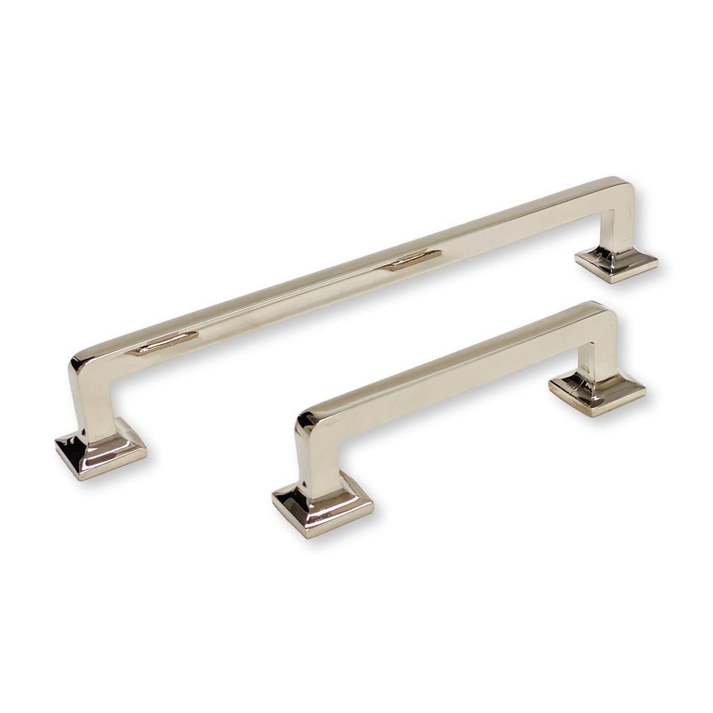 Polished Nickel "Eloise" Mission Style Drawer Pull - Forge Hardware Studio