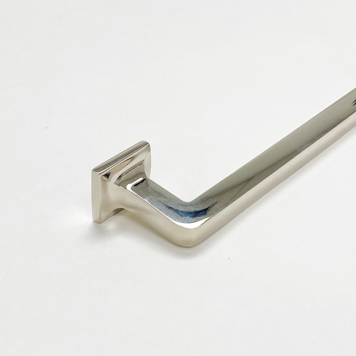Polished Nickel "Eloise" Mission Style Drawer Pull - Forge Hardware Studio