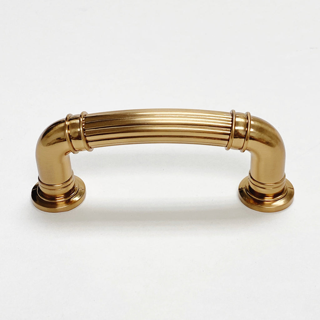 Champagne Bronze "Ridge" Round Cabinet Knob and Drawer Pulls - Forge Hardware Studio