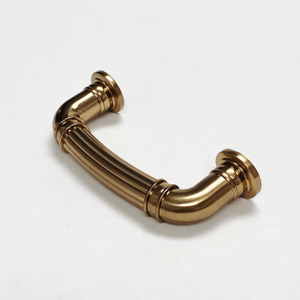 Champagne Bronze "Ridge" Round Cabinet Knob and Drawer Pulls - Forge Hardware Studio