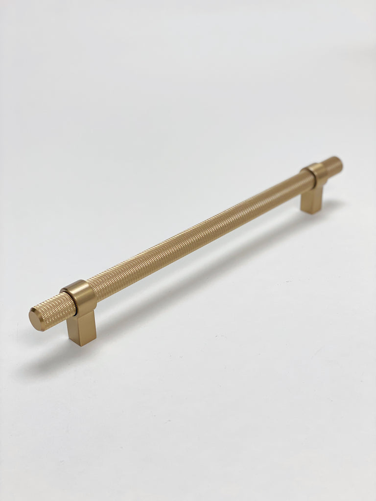 Knurled "Prelude" Champagne Bronze Cabinet Knobs and Drawer Pulls - Forge Hardware Studio