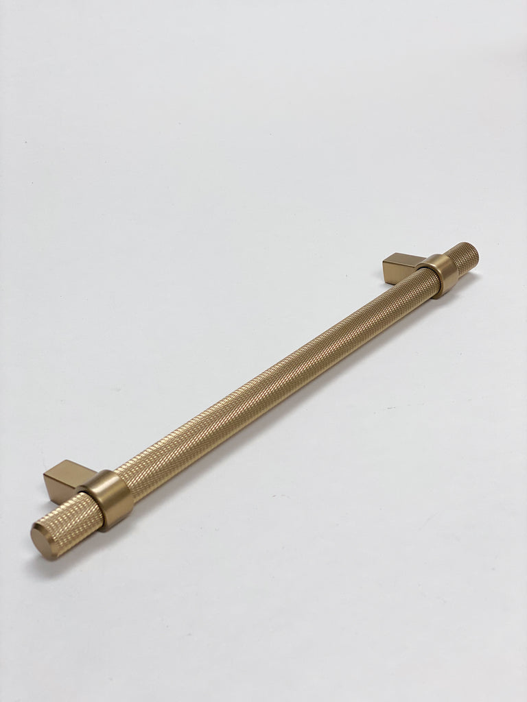 Knurled "Prelude" Champagne Bronze Cabinet Knobs and Drawer Pulls - Forge Hardware Studio