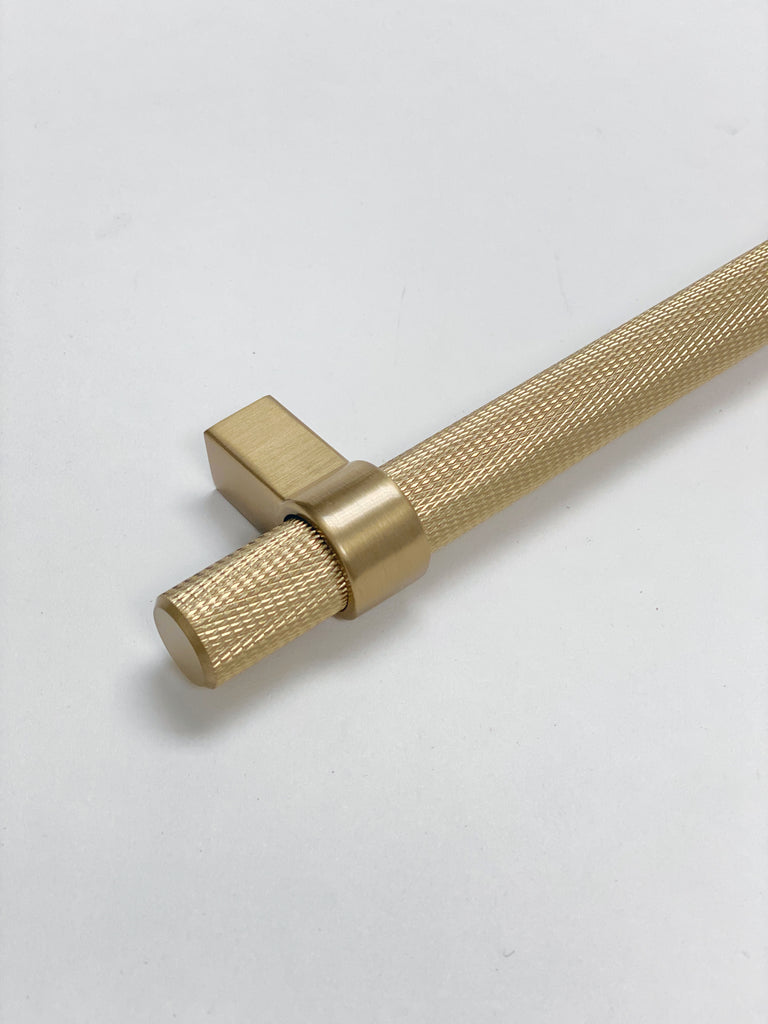 Knurled "Prelude" Champagne Bronze Cabinet Knobs and Drawer Pulls - Forge Hardware Studio