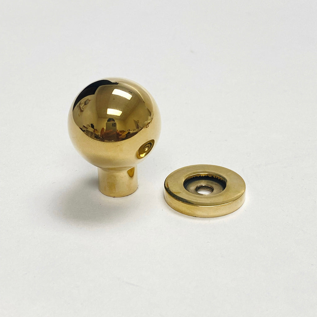 Omni Cabinet Knobs and Drawer Pulls in Polished Unlacquered Brass - Forge Hardware Studio