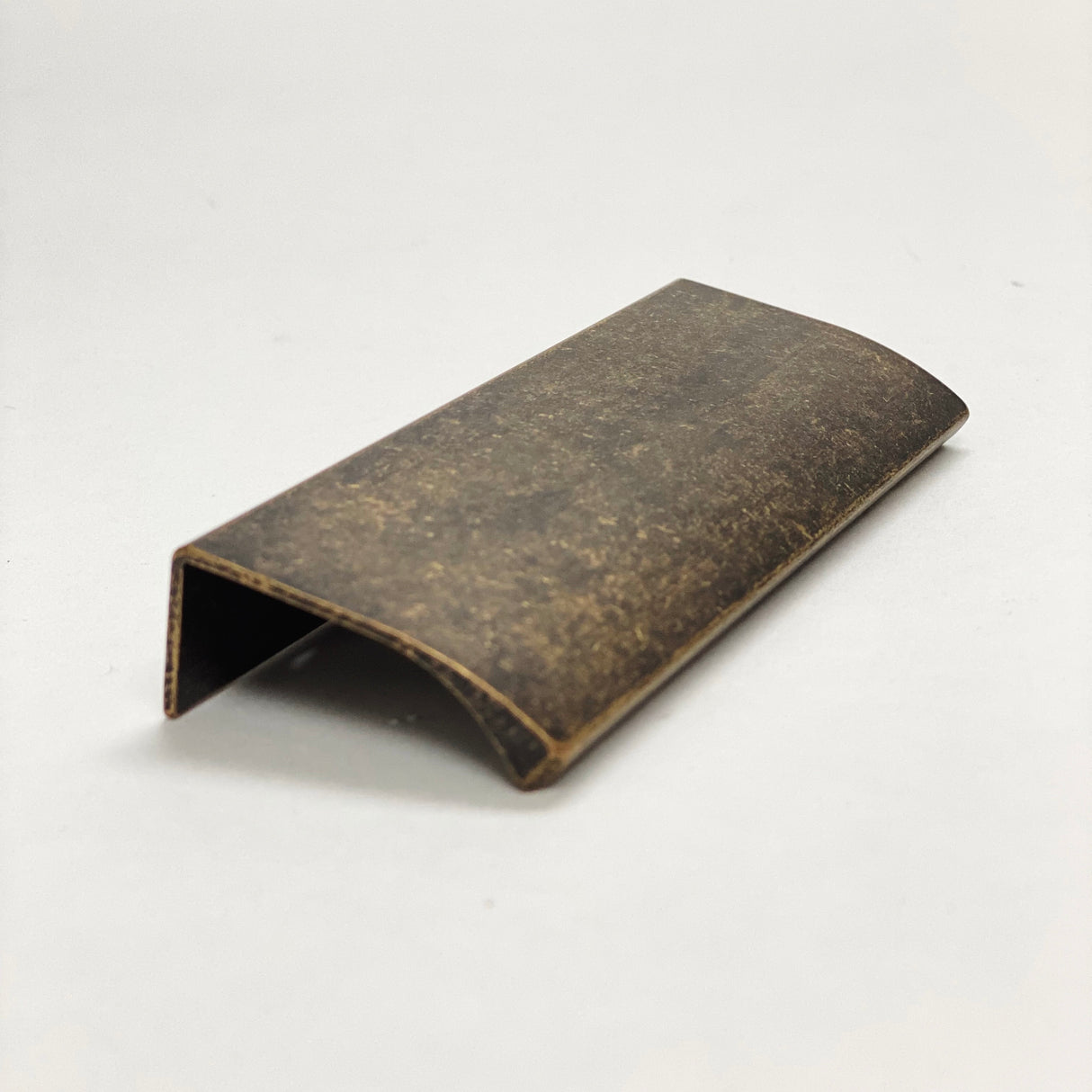 Antique Brass "Edge" Tab Finger Drawer Pulls - Forge Hardware Studio