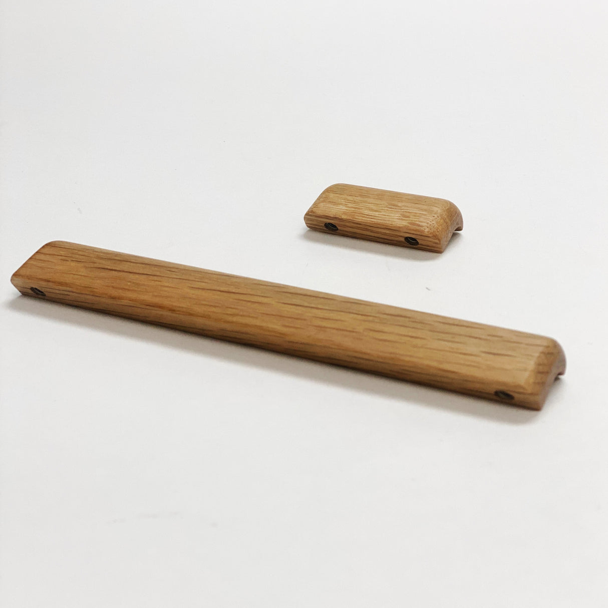 Lacquered Oak "Glove" Wood Drawer Handles - Forge Hardware Studio