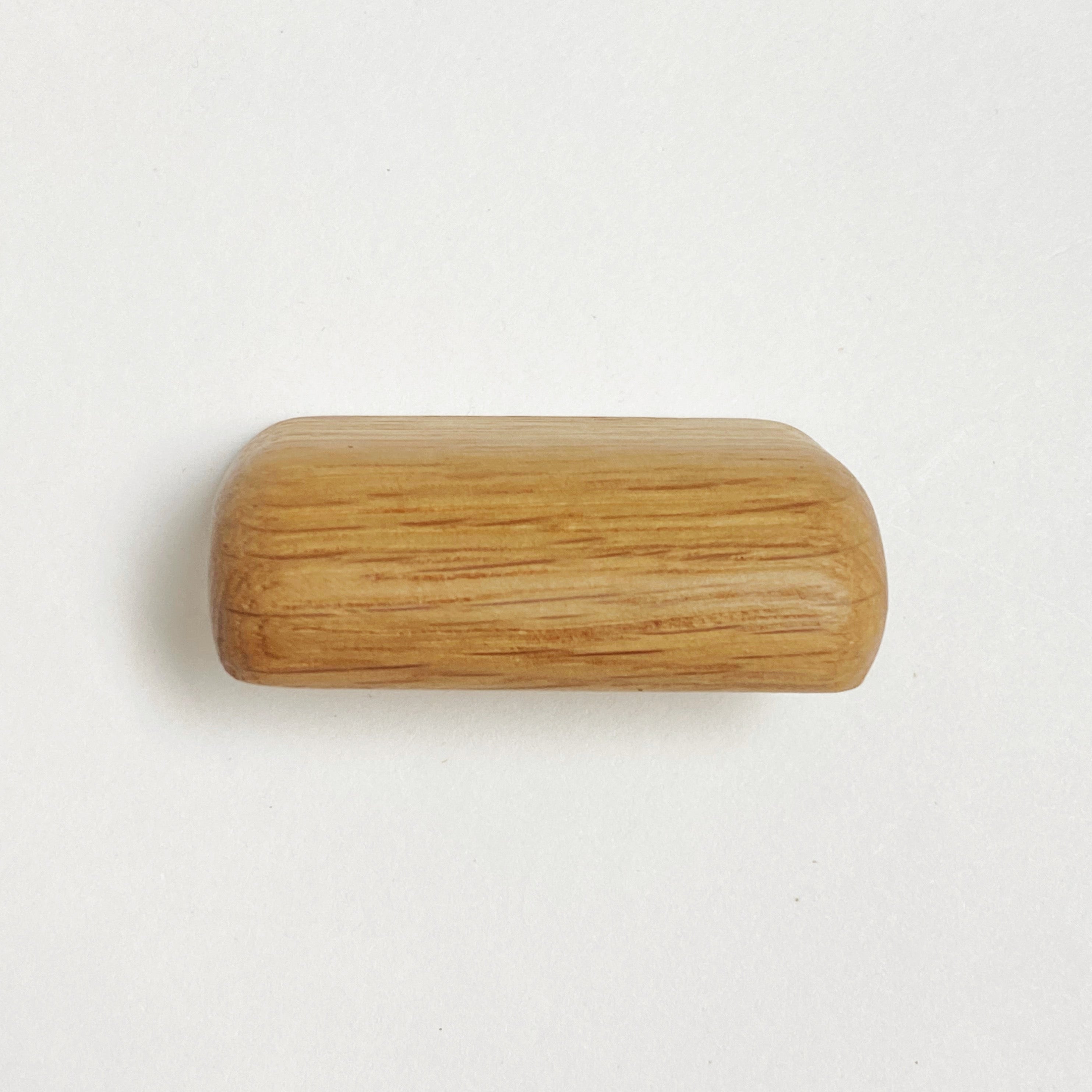 2x Natural Oak Wood D-Shaped Handles - Lacquered - 100mm (4'' inch) - Pre  Drilled