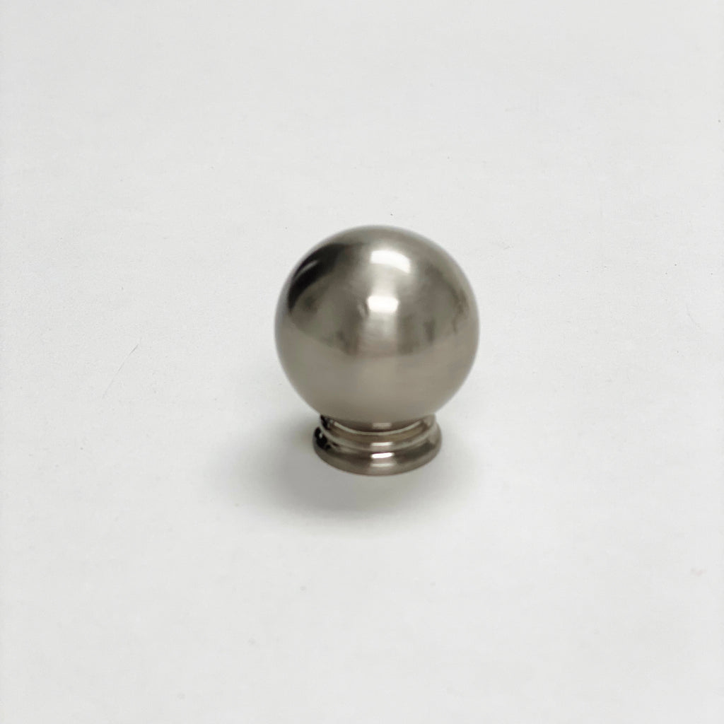 Brushed Nickel “Kira” Cabinet Ball Knob and Drawer Pulls - Forge Hardware Studio