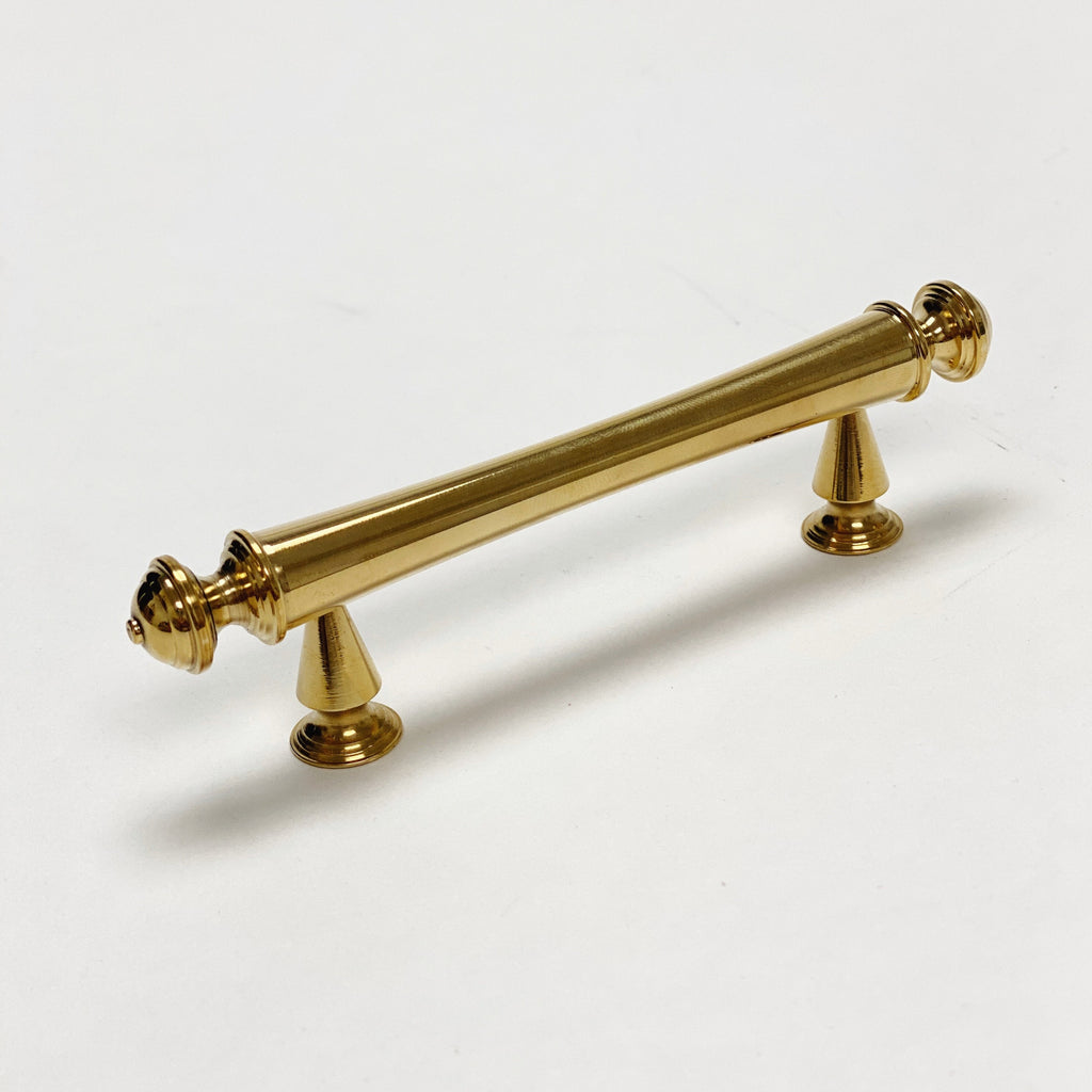 Unlacquered Brass "Emmeline" Cabinet Knobs and Drawer Pull - Forge Hardware Studio