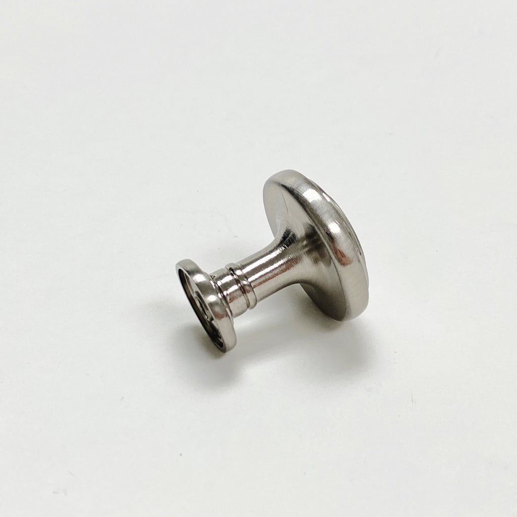 Brushed Nickel "Ridge" Round Cabinet Knob and Drawer Pulls - Forge Hardware Studio