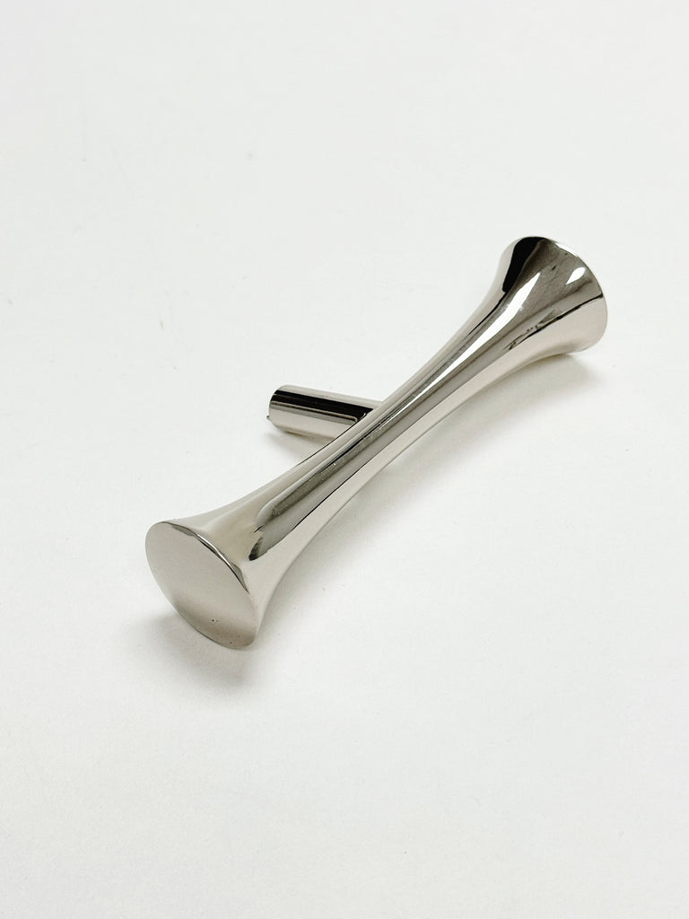 Hourglass "MCM 01" Polished Nickel Mid-Century Cabinet Pull - Forge Hardware Studio