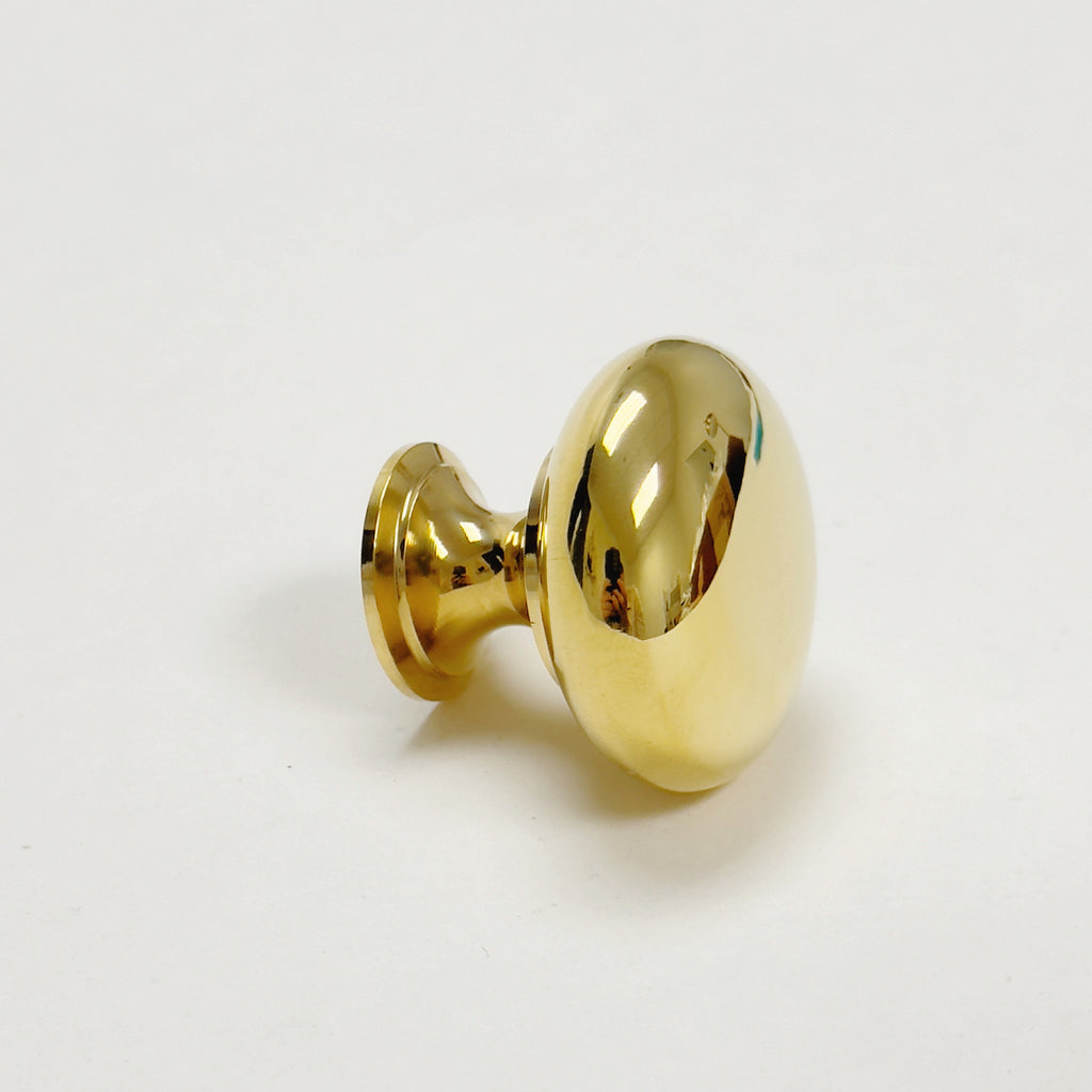Unlacquered Brass "Eloise" Round Cabinet Knob - Forge Hardware Studio