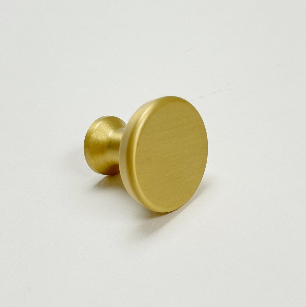 Satin Brass Cabinet Hardware "Collin" Drawer Pulls and Cabinet Knobs - Forge Hardware Studio