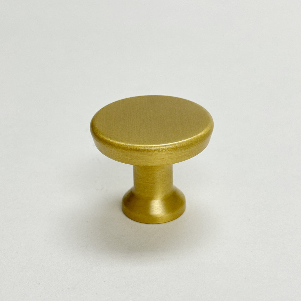 Satin Brass Cabinet Hardware "Collin" Drawer Pulls and Cabinet Knobs - Forge Hardware Studio