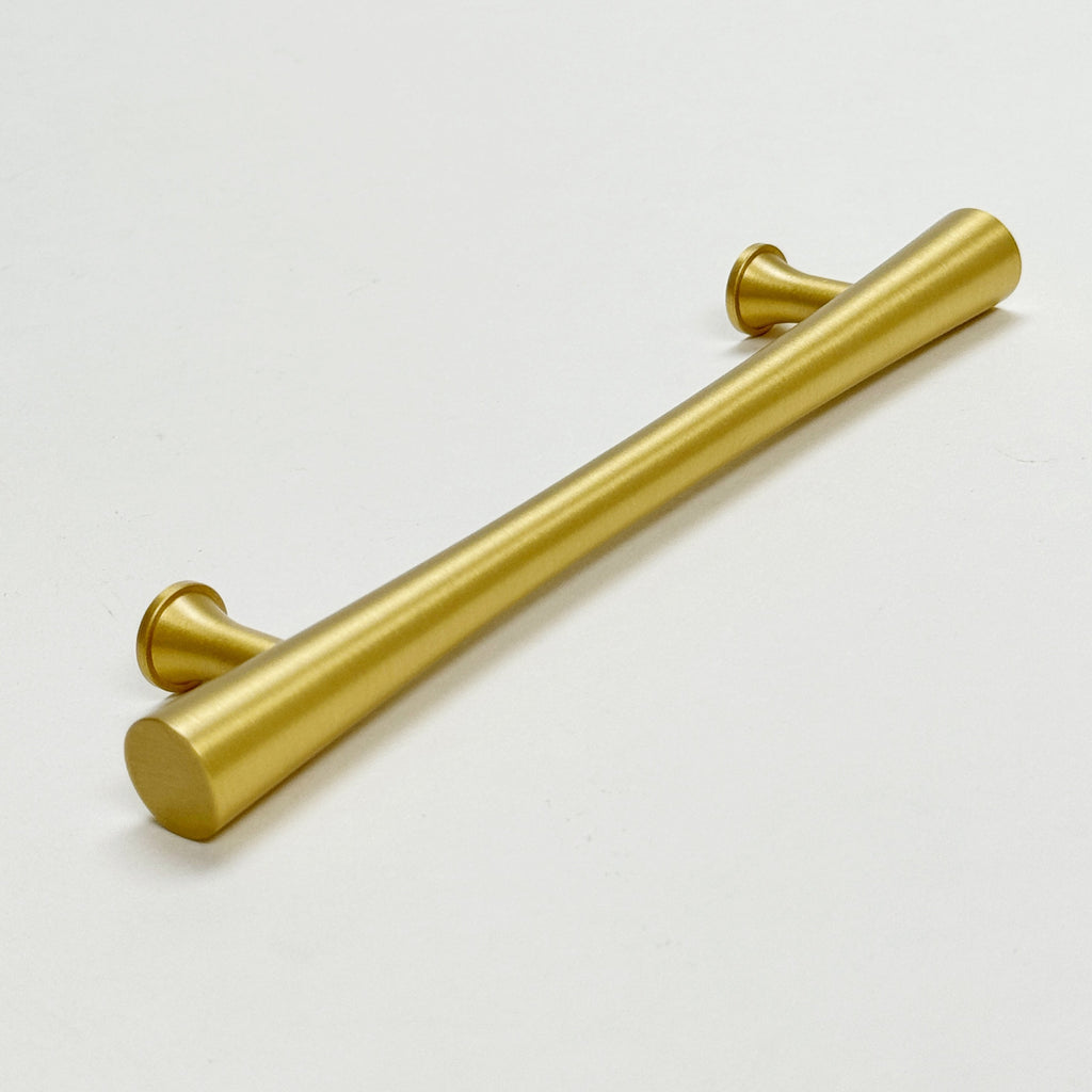 Satin Brass Cabinet Hardware "Collin" Drawer Pulls and Cabinet Knobs - Forge Hardware Studio