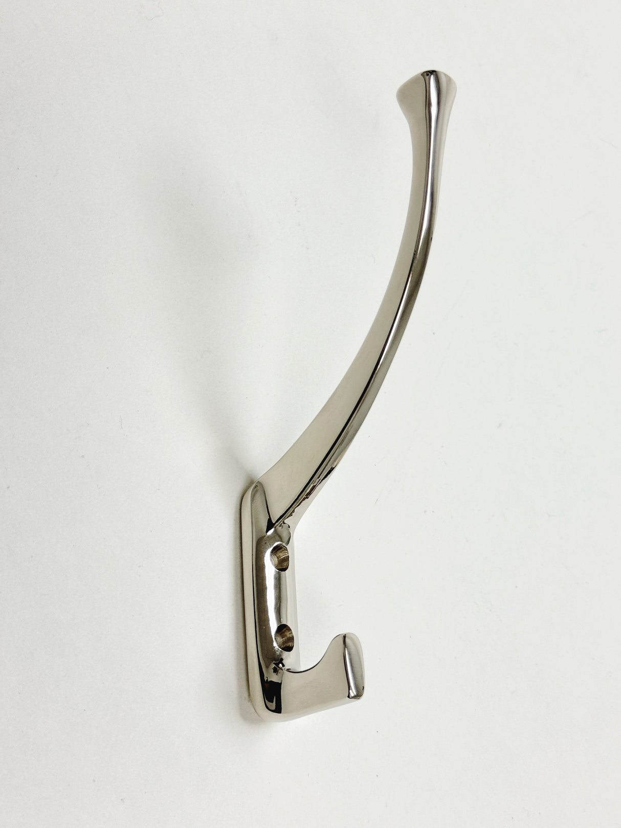 Polished Nickel "Zen" Wall Coat and Hat Hook - Forge Hardware Studio