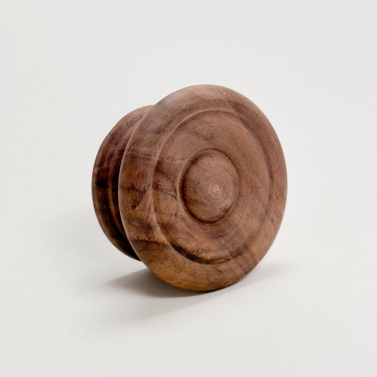 Round Walnut Cabinet Knob "Palmer" Wood Knob - Forge Hardware Studio