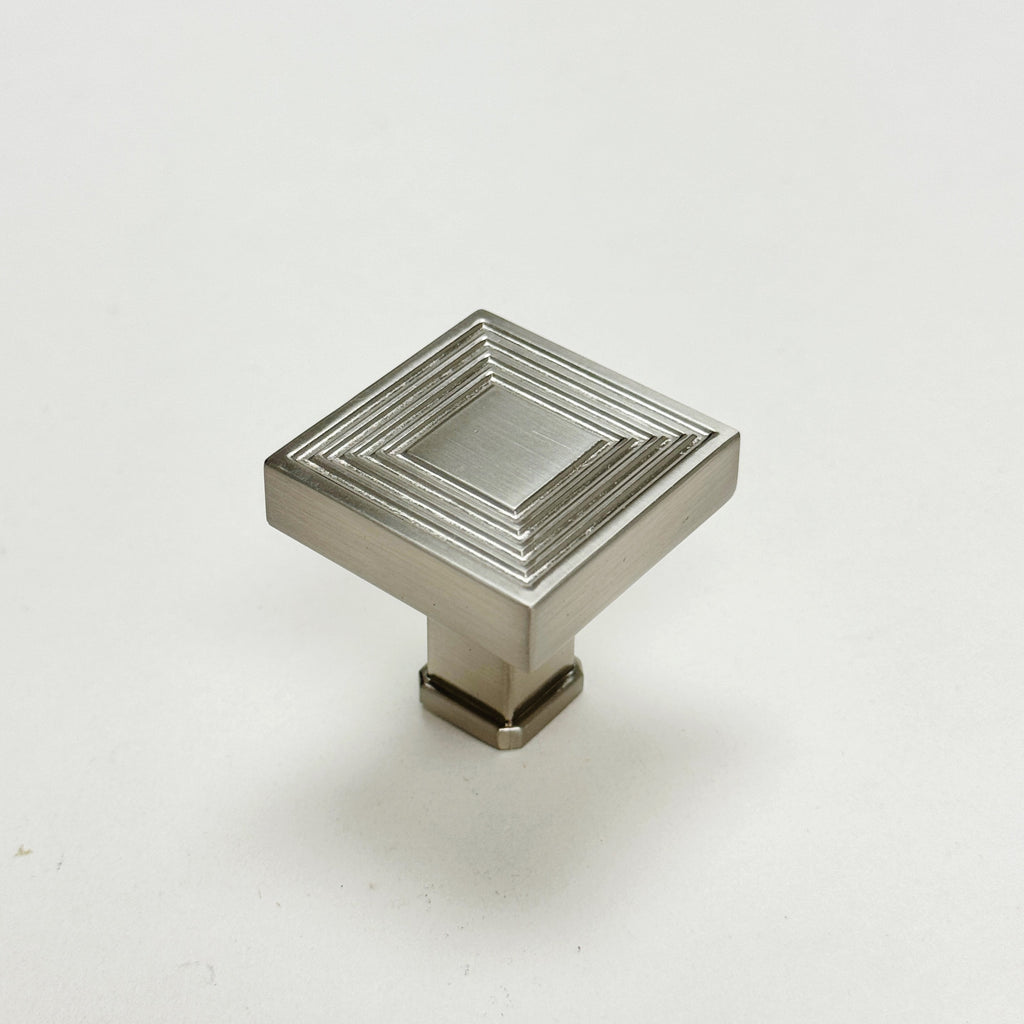 U-Shaped Brushed Nickel "Rail" Knob and Drawer Pulls - Forge Hardware Studio