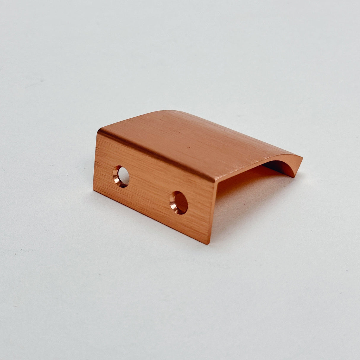 Tab Brushed Copper "Edge" Finger Drawer Pulls - Forge Hardware Studio