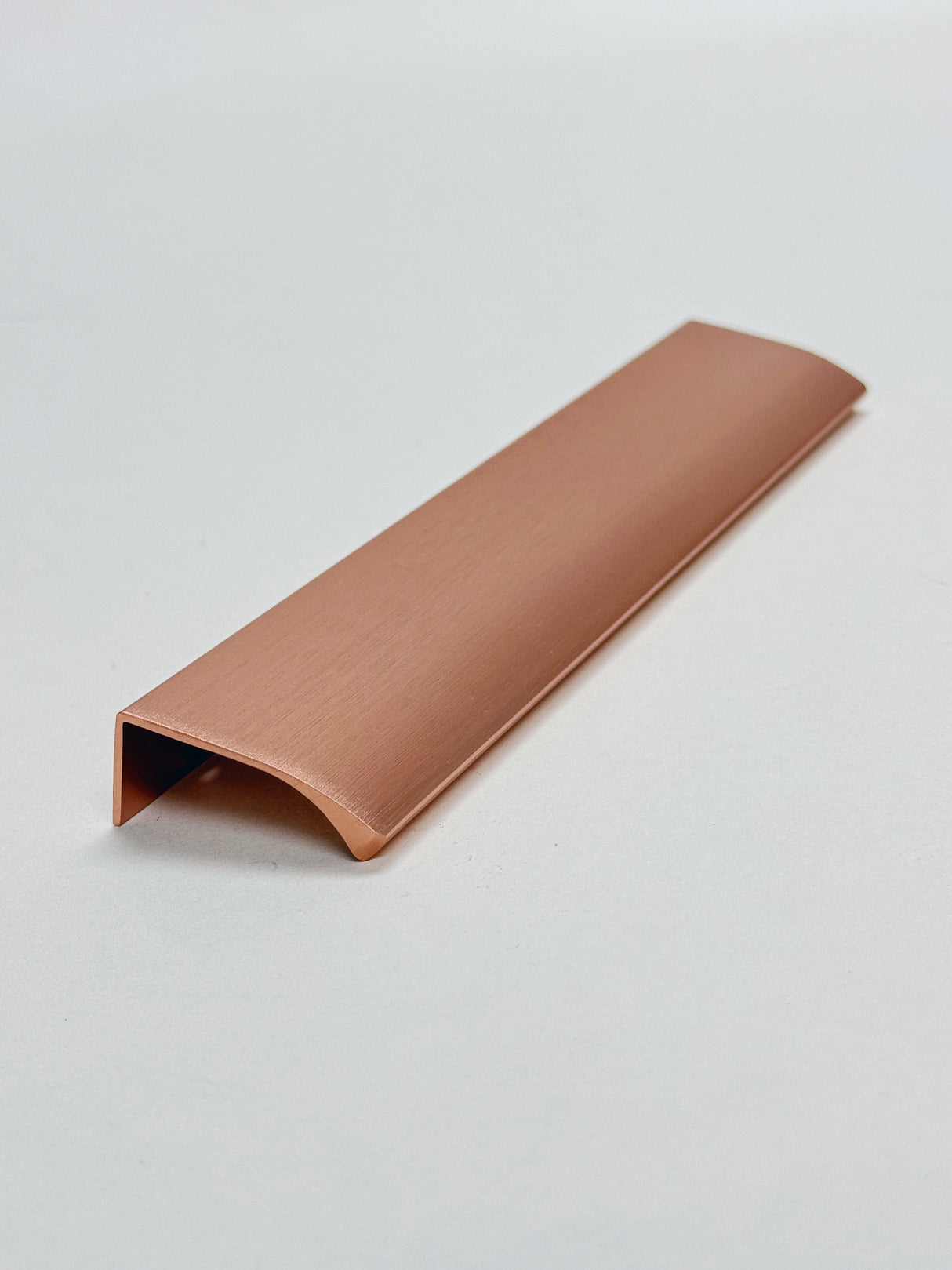 Tab Brushed Copper "Edge" Finger Drawer Pulls - Forge Hardware Studio