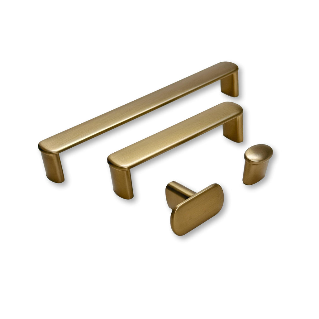 Champagne Bronze "Lake" Drawer Pulls and Cabinet Knobs - Forge Hardware Studio