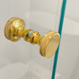 Round Polished Brass "Knurled" Round Glass Shower Knob - Industry Hardware