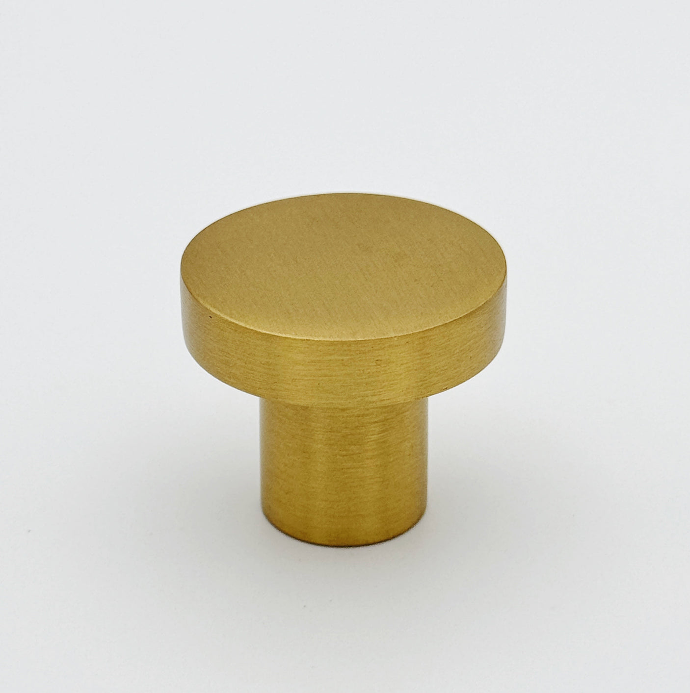 Brushed Brass "Lounge" Cabinet Knob and Wire Drawer Pulls - Forge Hardware Studio