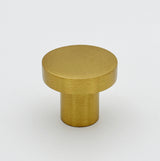 Brushed Brass "Lounge" Cabinet Knob and Wire Drawer Pulls - Forge Hardware Studio