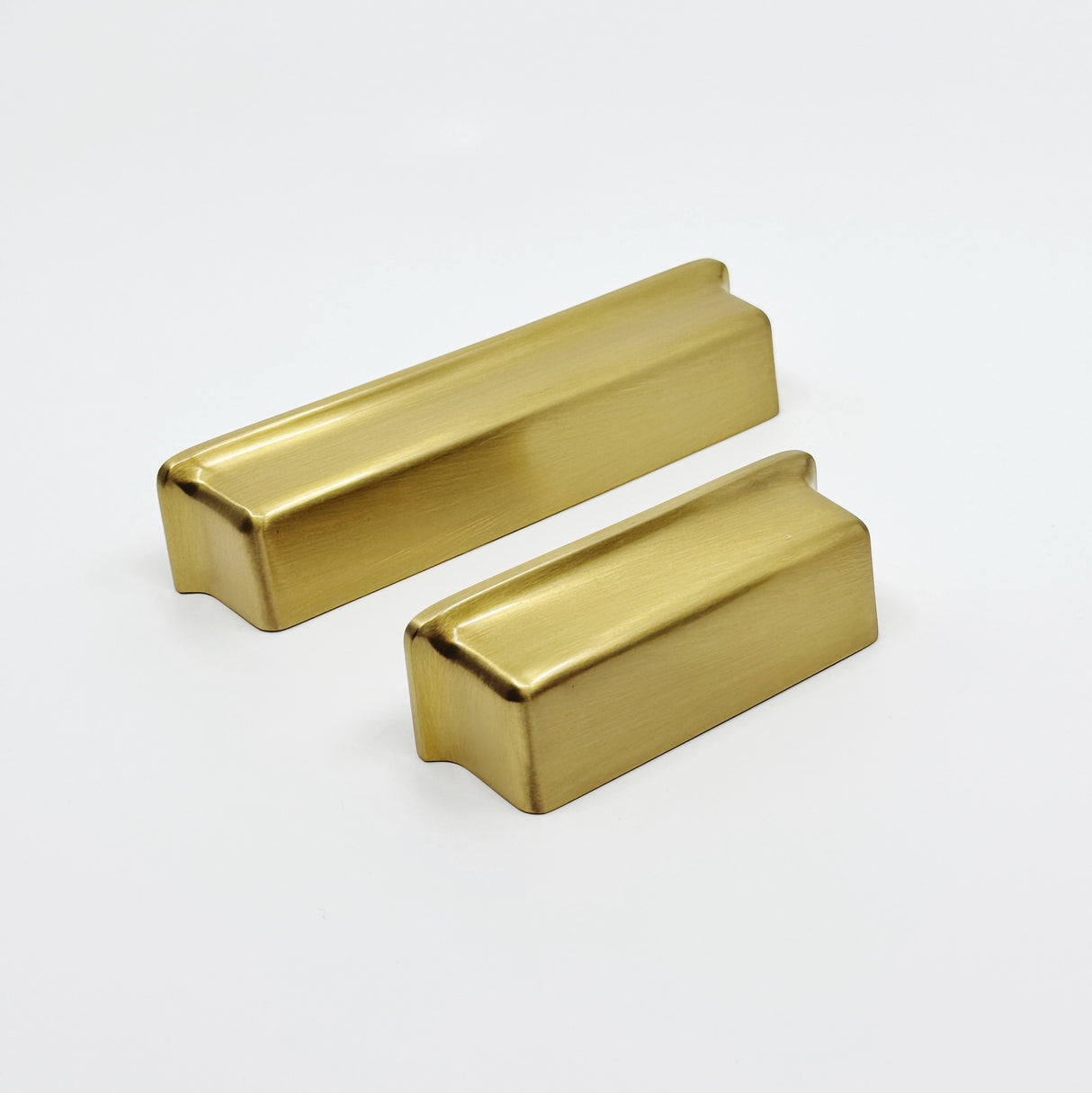 Satin Brass "Kensington" Mission Style Cabinet Hardware - Forge Hardware Studio