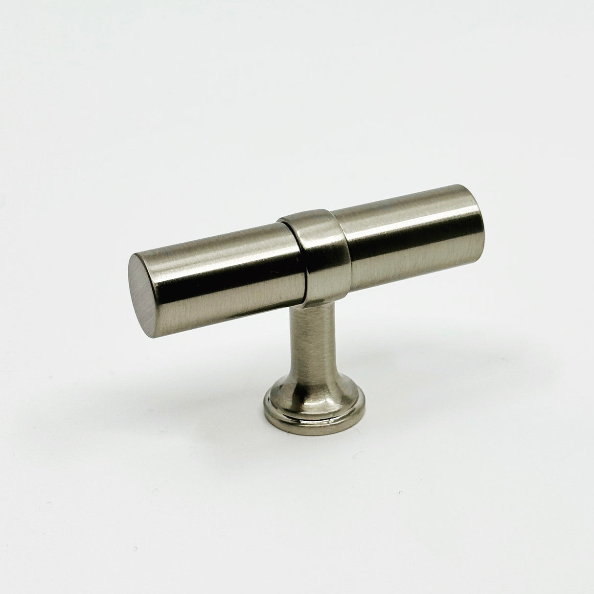 Smooth T-Bar "Contemporary" Satin Nickel Knobs and Pulls